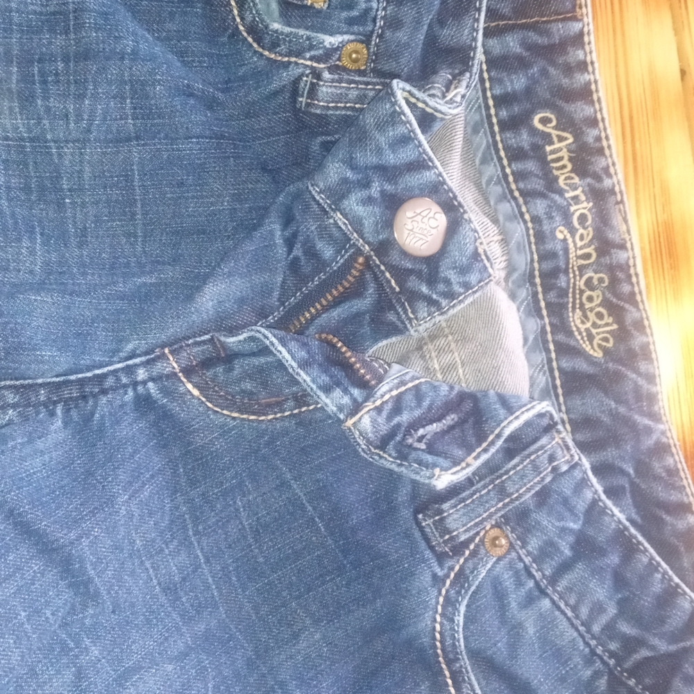 American Eagle Outfitters Dark Blue High-Rise Women's Jeans